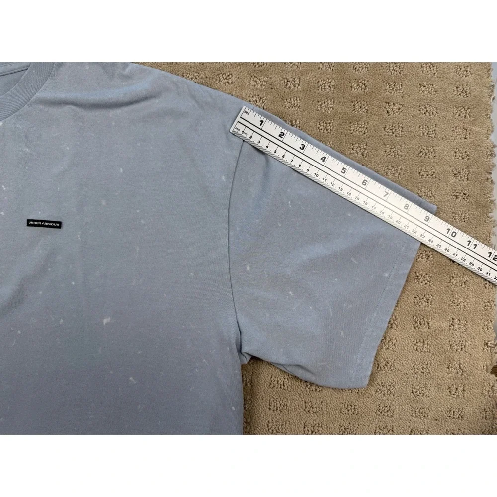 Men's Under Armour 2XL Loose T-Shirt with bleach splatter design #1105